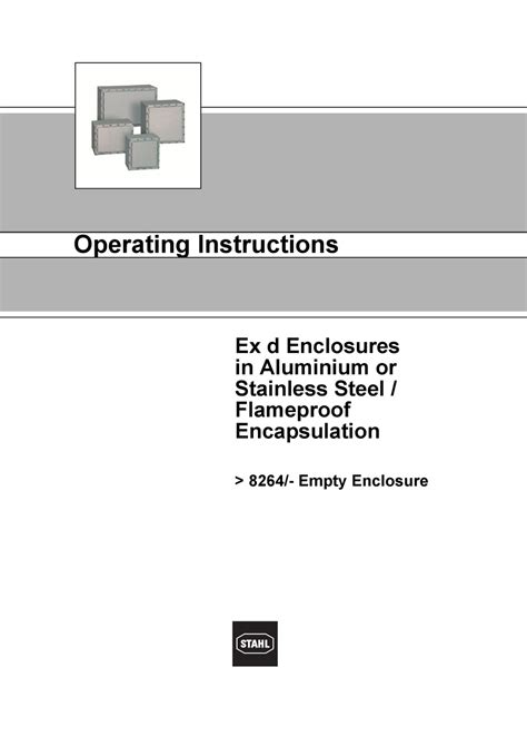 stahl junction box 8264|stahl 8264 operations manual.